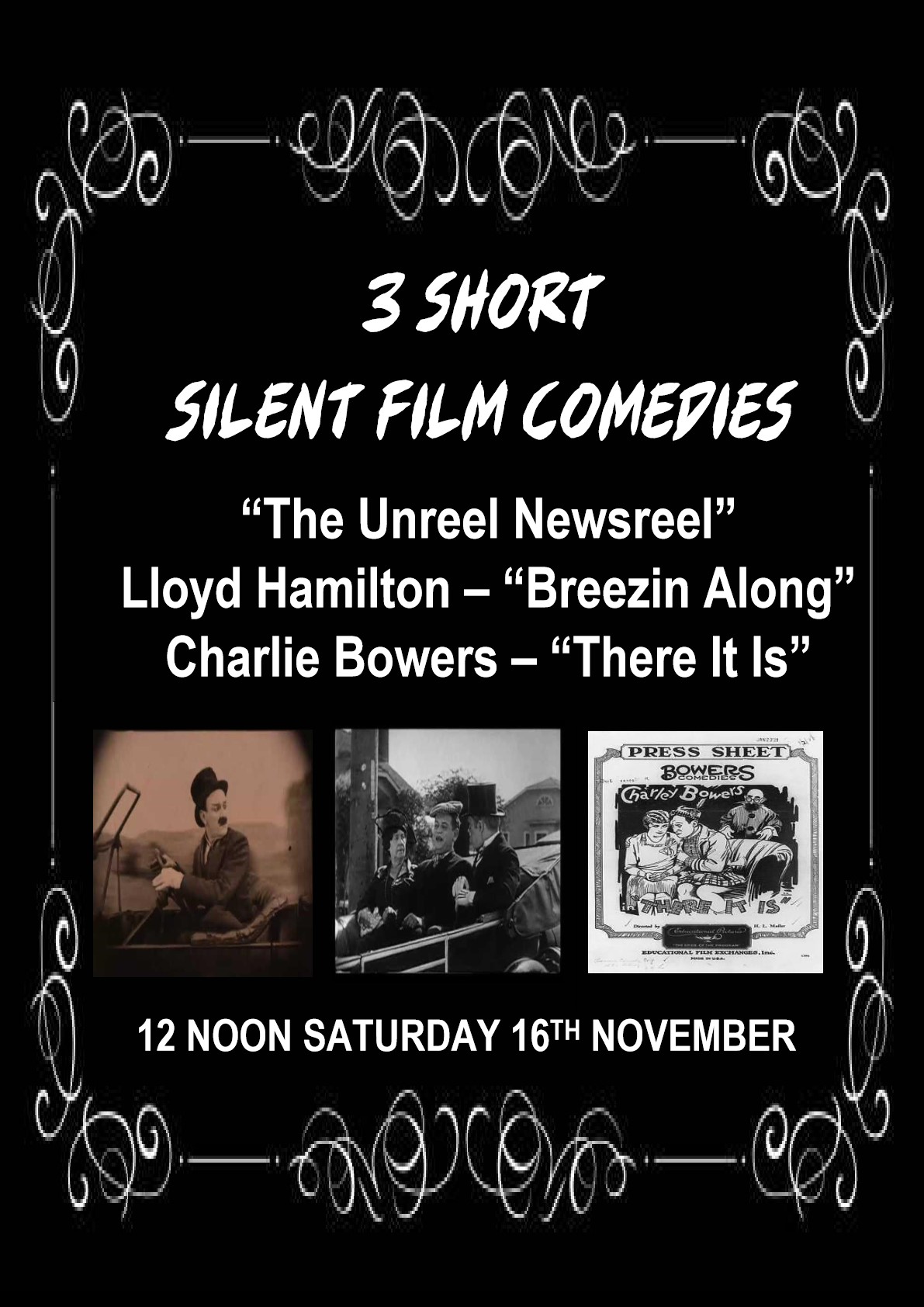 SILENT FILM - 3 SHORT COMEDIES