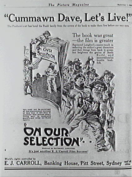 AUSTRALIAN SILENT MOVIE - ON OUR SELECTION - 1920