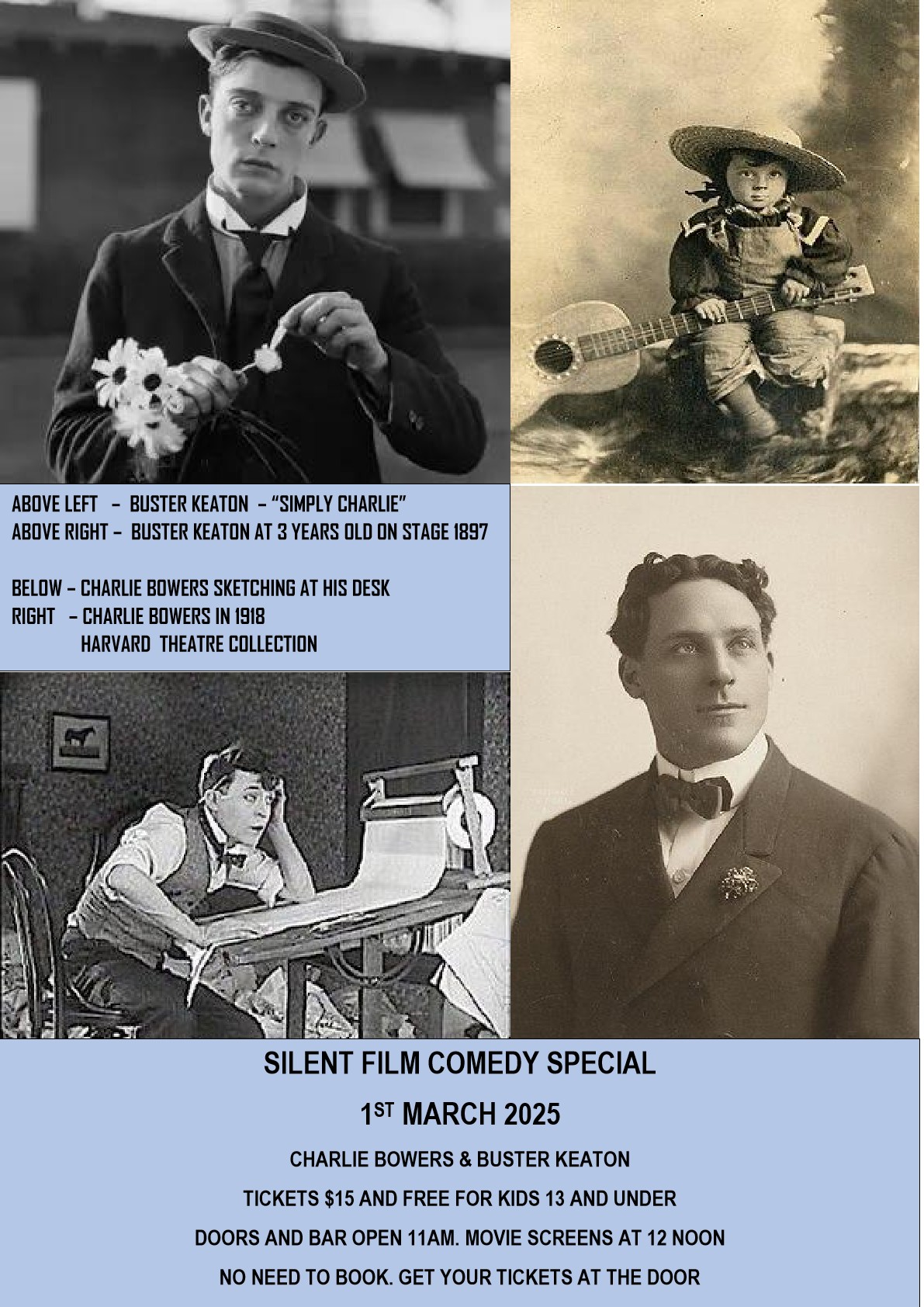 SILENT FILM COMEDY SPECIAL - CHARLIE BOWERS & BUSTER KEATON