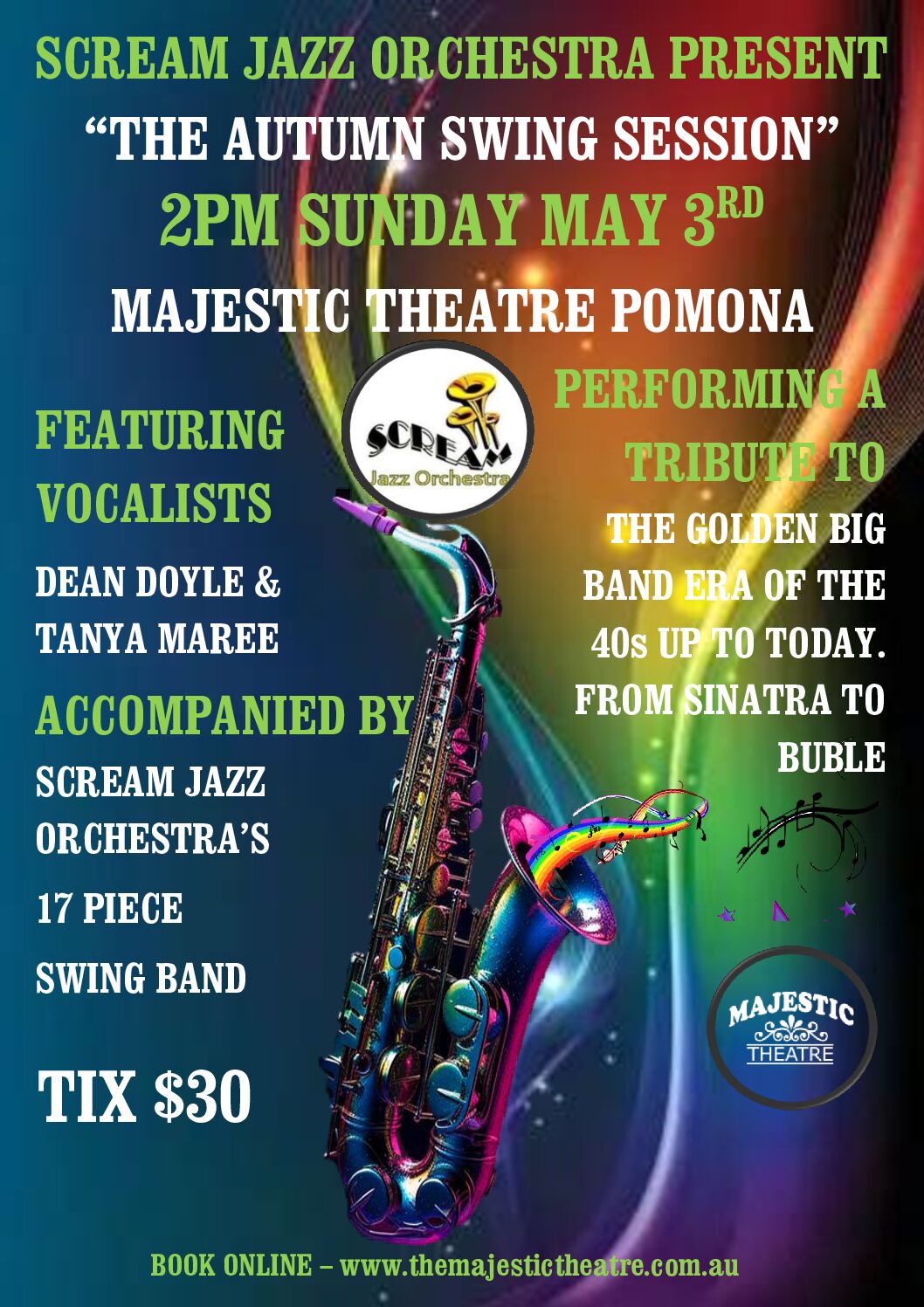 SCREAM JAZZ ORCHESTRA -"THE AUTUMN SWING SESSION"