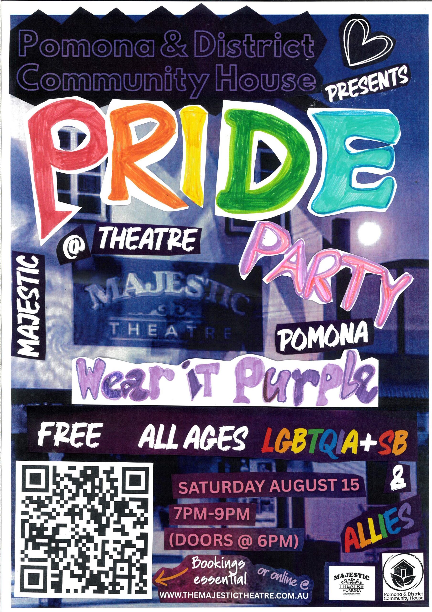 PRIDE PARTY - WEAR IT PURPLE - FREE EVENT!!