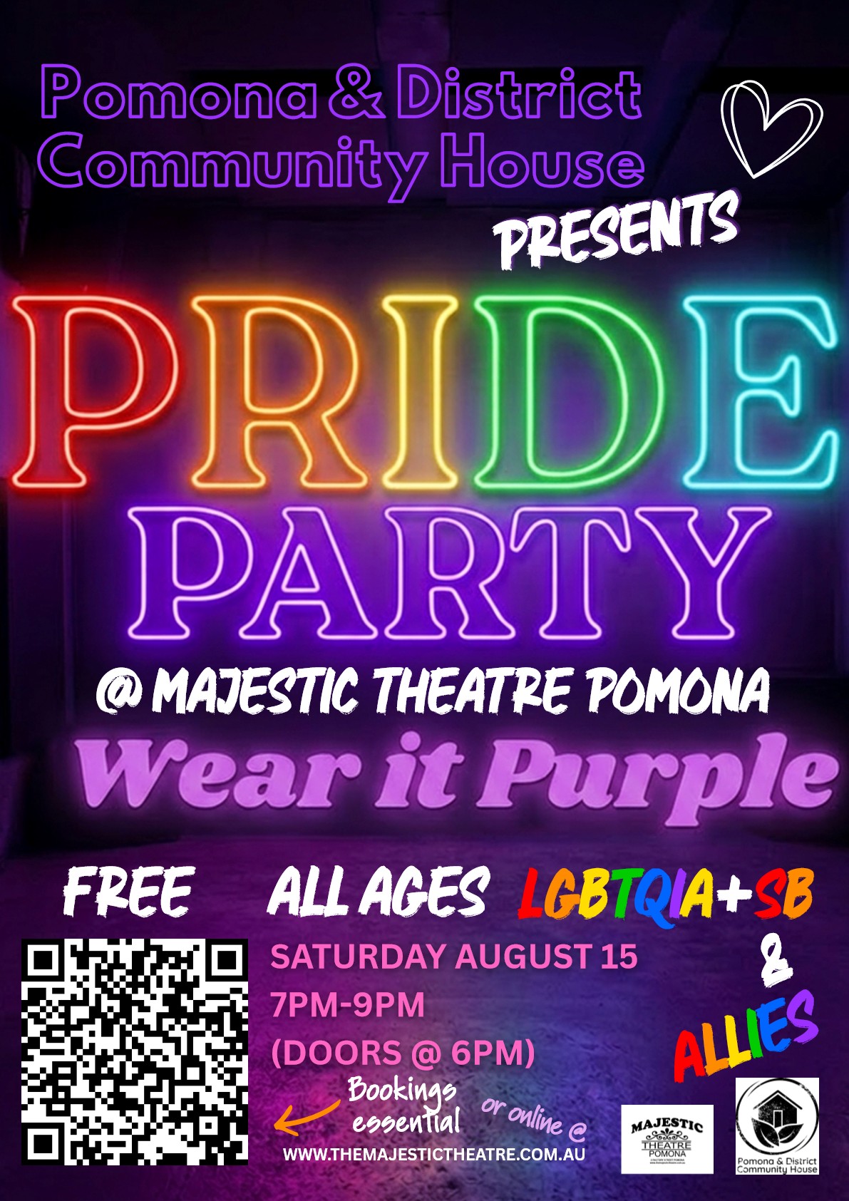 PRIDE PARTY - WEAR IT PURPLE - FREE EVENT!!