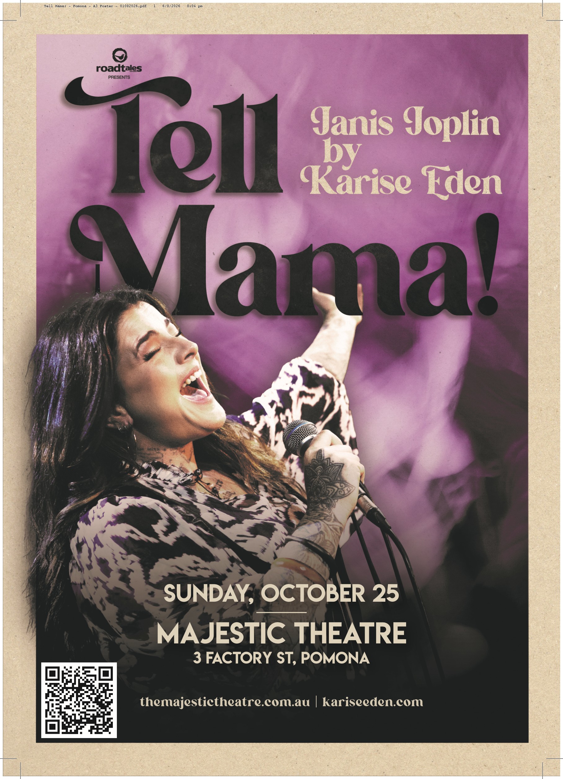 TELL MAMA! Janis Joblin by Karise Eden